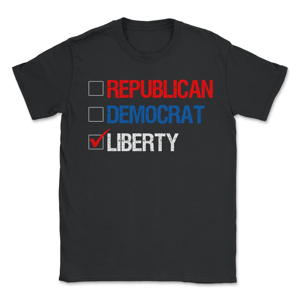 Republican Democrat Liberty Libertarian - Unisex T-Shirt - Black