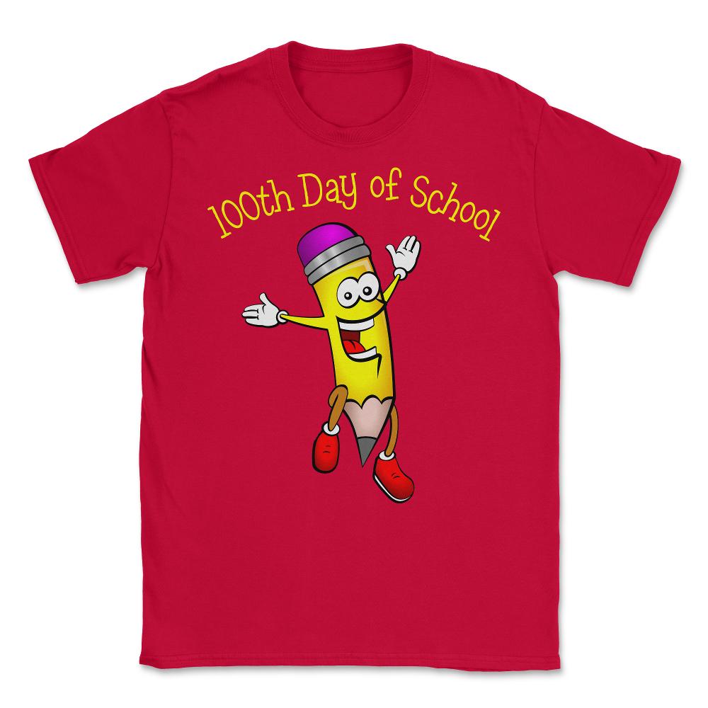 100 Days of School - Unisex T-Shirt - Red