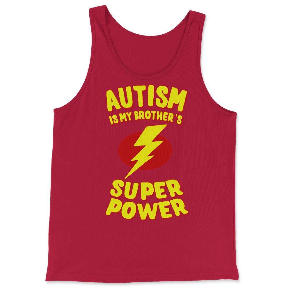 Autism Is My Brother's Superpower - Tank Top - Red