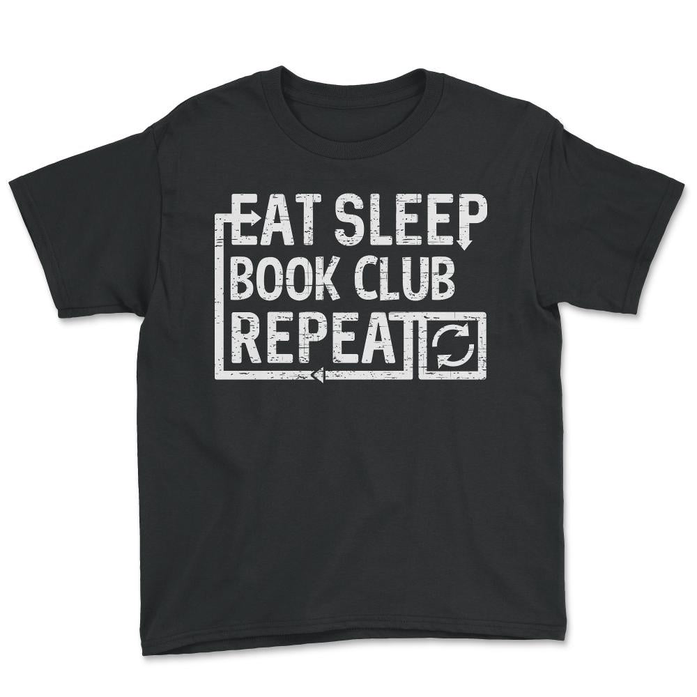 Eat Sleep Book Club - Youth Tee - Black