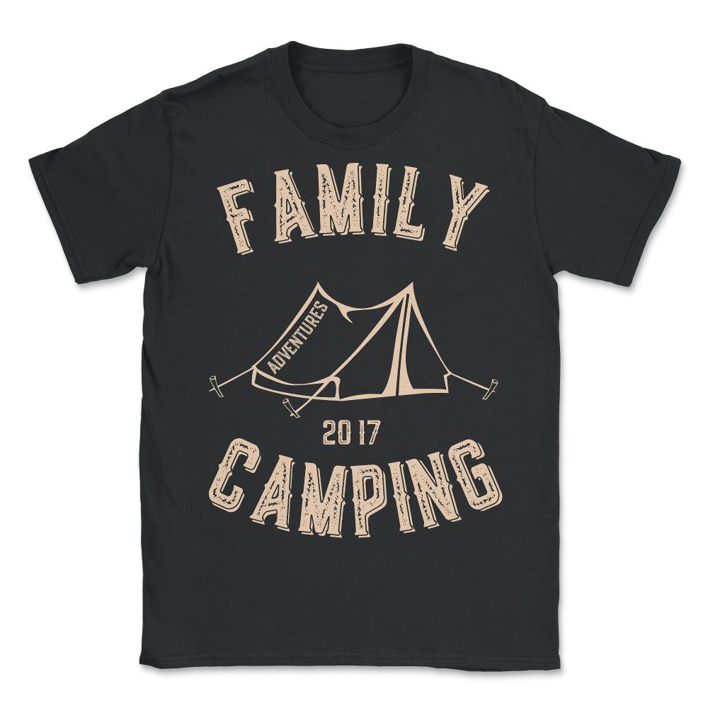Family Camping Adventures 2017 - Unisex T-Shirt - Black