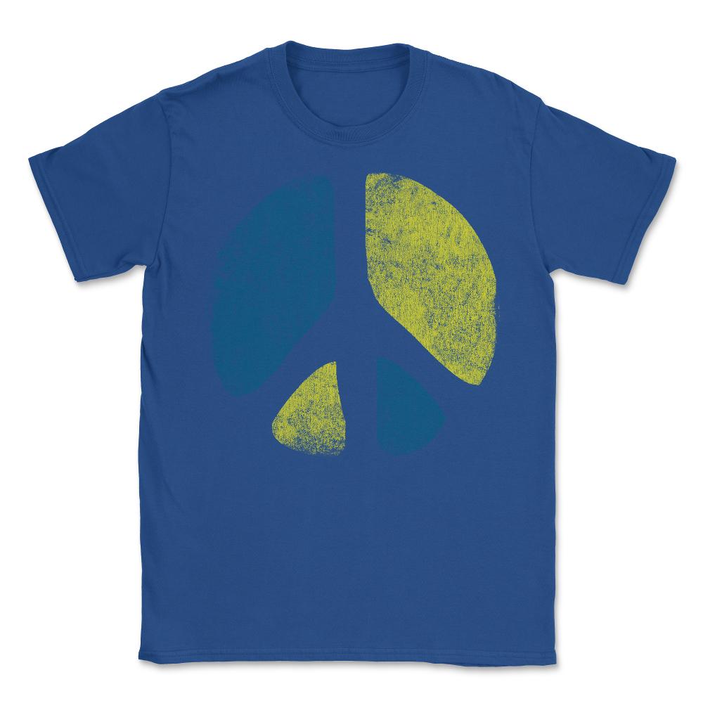 Retro Peace Sign - Unisex T-Shirt - Royal Blue