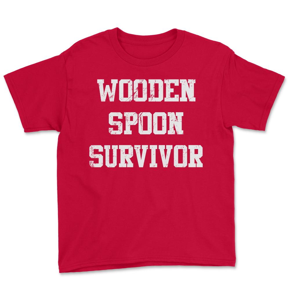 Wooden Spoon Survivor - Youth Tee - Red