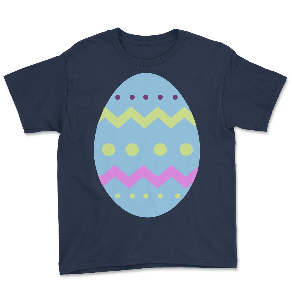 Blue Easter Egg - Youth Tee - Navy