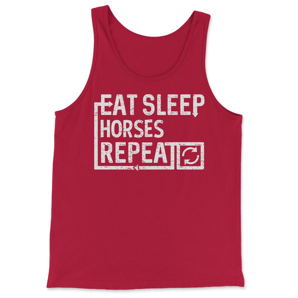 Eat Sleep Horses - Tank Top - Red
