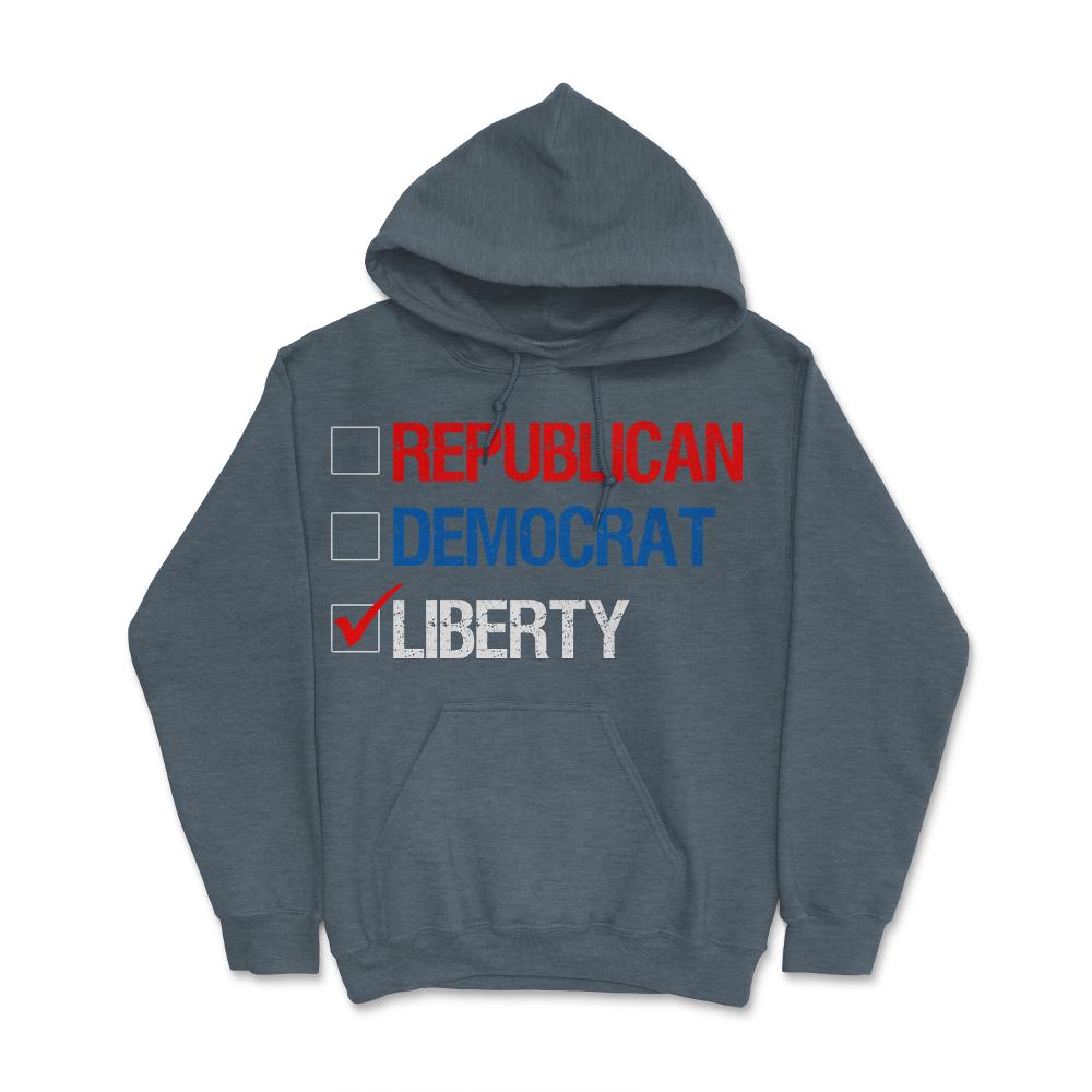 Republican Democrat Liberty Libertarian - Hoodie - Dark Grey Heather