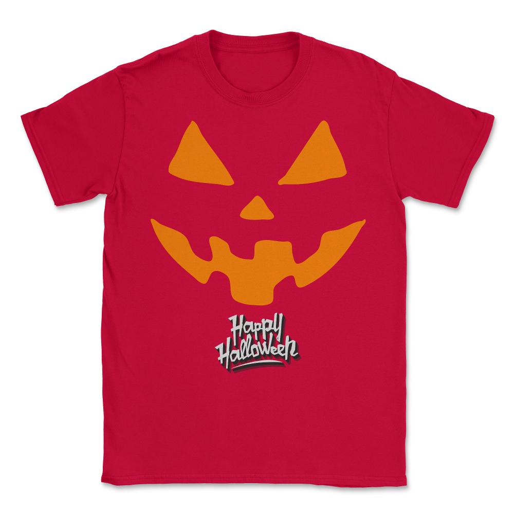 Jack-O-Lantern Pumpkin Happy Halloween - Unisex T-Shirt - Red