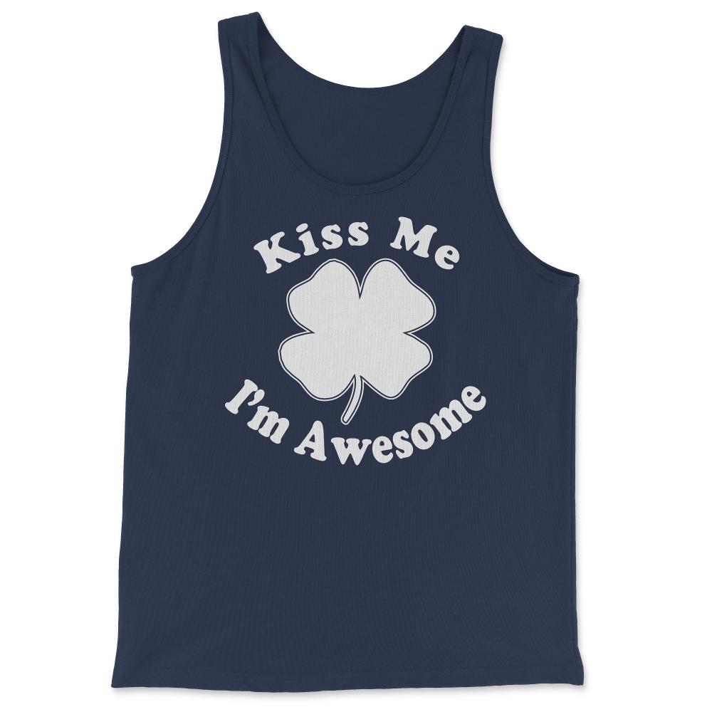 Kiss Me I'm Awesome - Tank Top - Navy