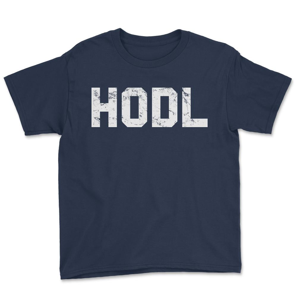 Hodl Cryptocurrency - Youth Tee - Navy
