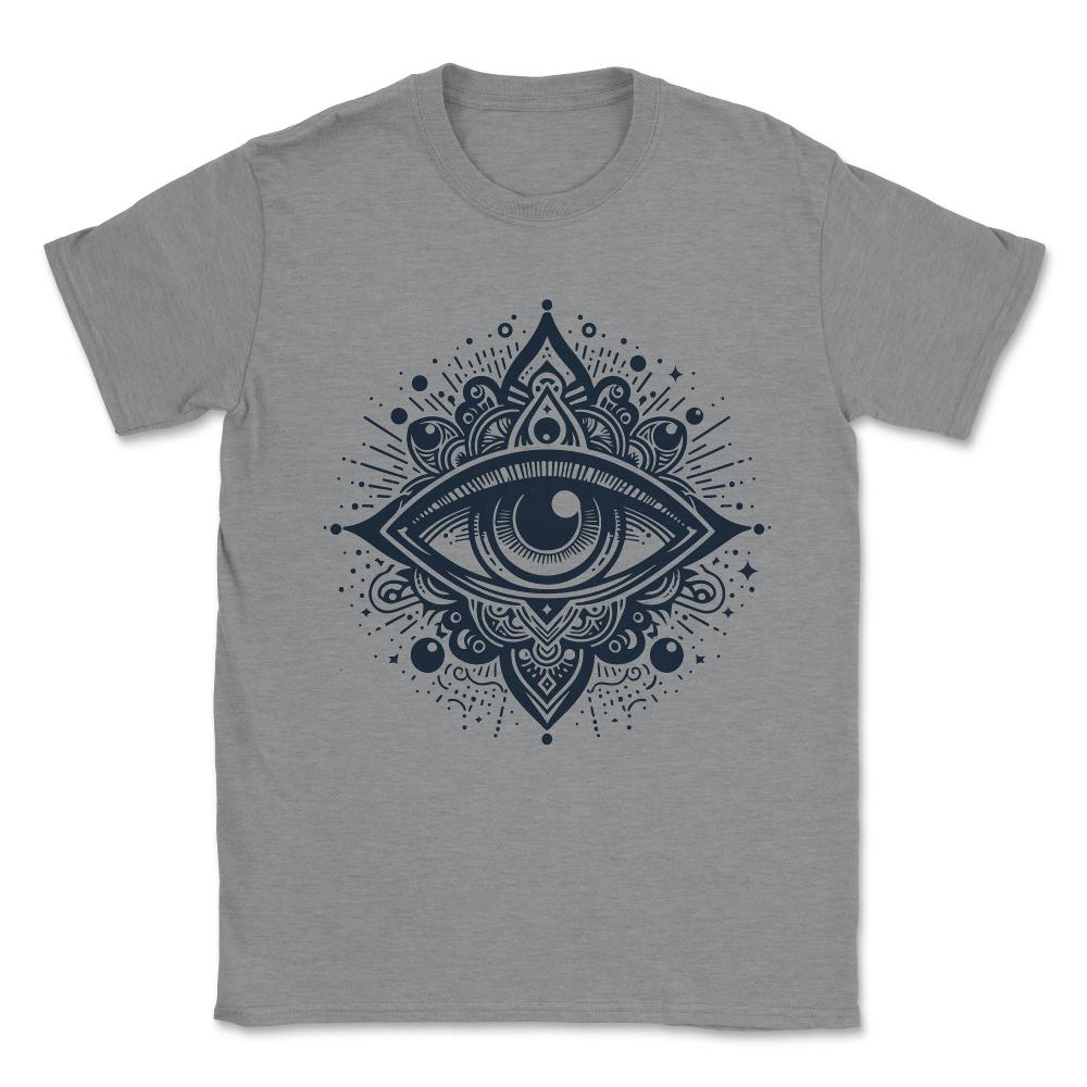 Mystical Third Eye Spiritual Unisex T-Shirt - Grey Heather
