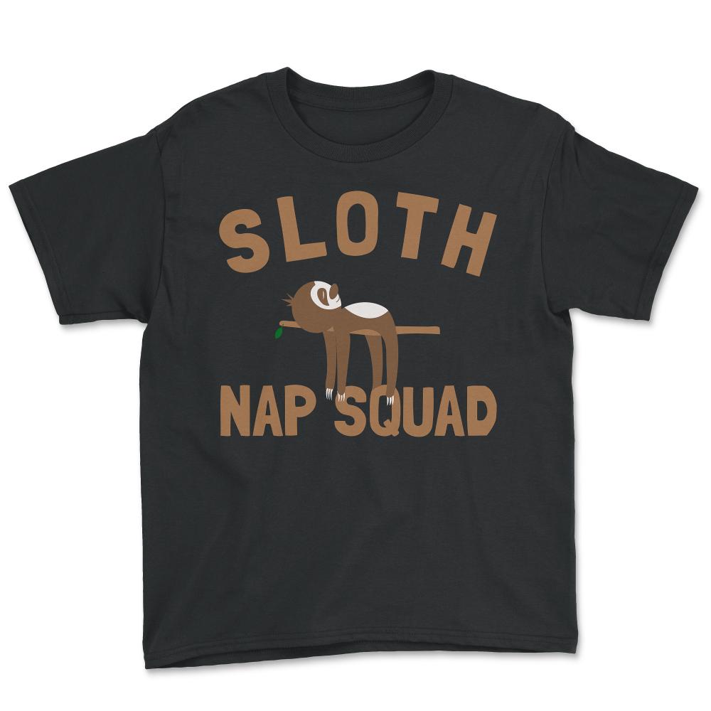 Sloth Nap Squad - Youth Tee - Black
