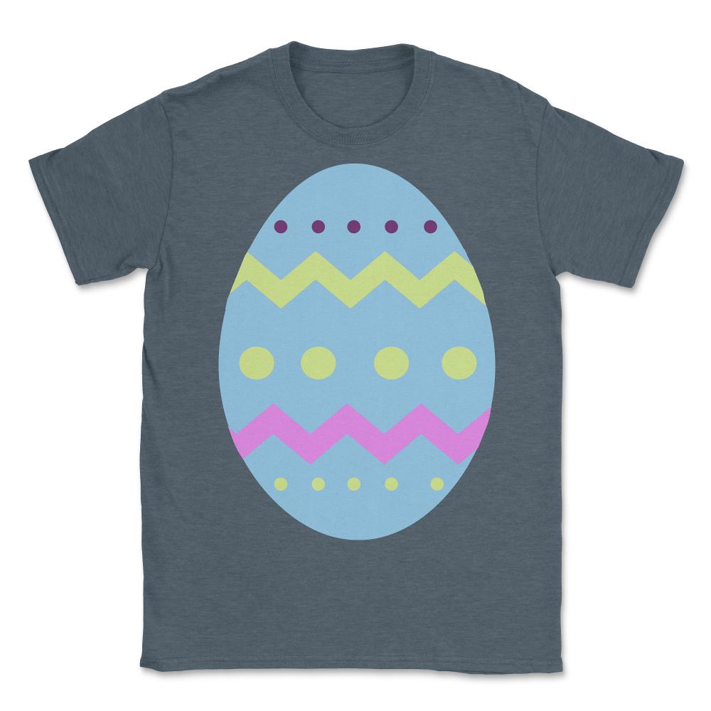 Blue Easter Egg - Unisex T-Shirt - Dark Grey Heather