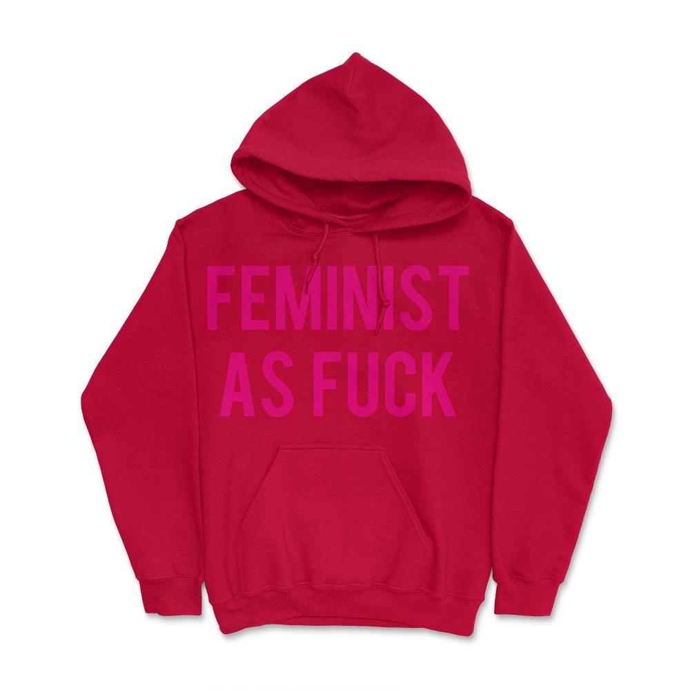 Feminist As Fuck - Hoodie - Red