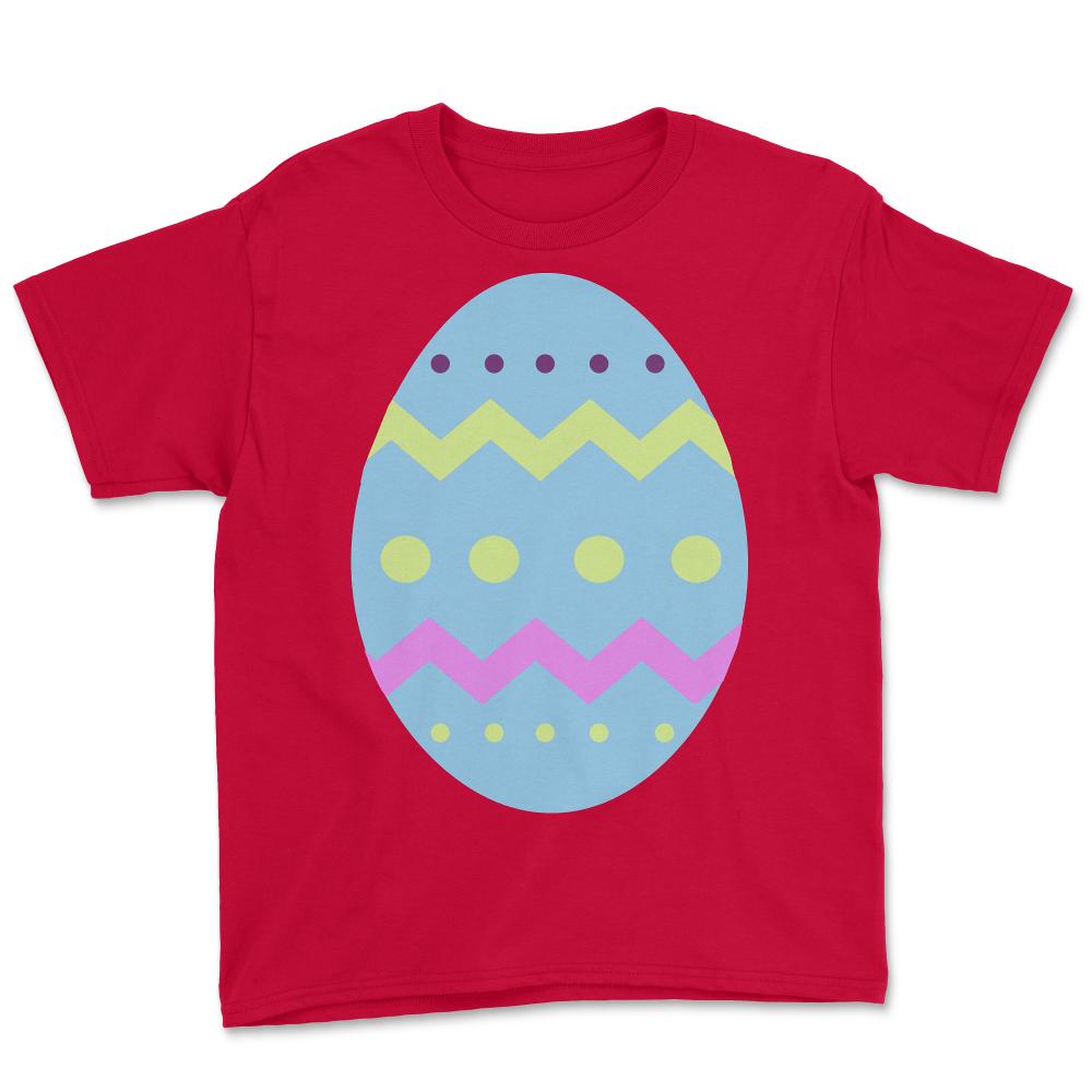 Blue Easter Egg - Youth Tee - Red