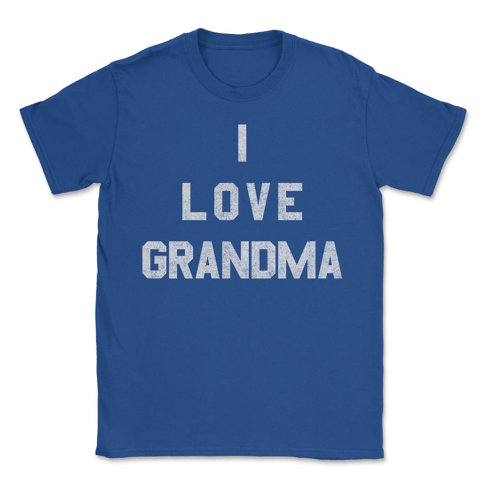 I Love Grandma White Retro - Unisex T-Shirt - Royal Blue