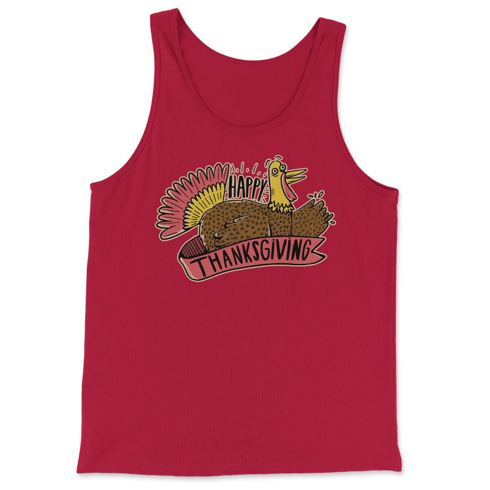 Happy Thanksgiving - Tank Top - Red