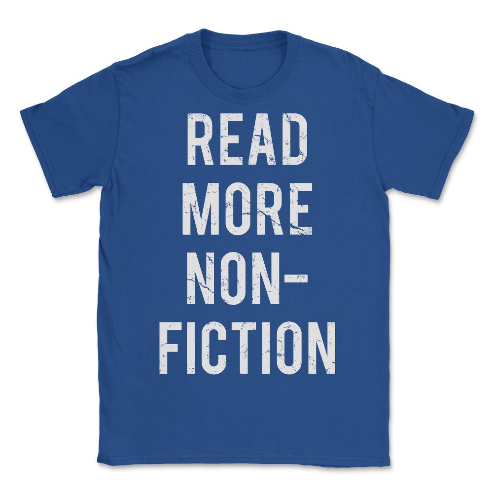 Retro Read More Non-Fiction Books - Unisex T-Shirt - Royal Blue