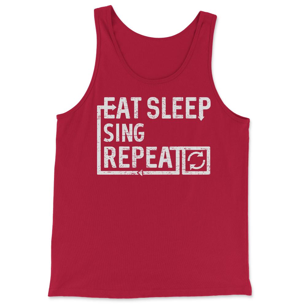 Eat Sleep Sing - Tank Top - Red