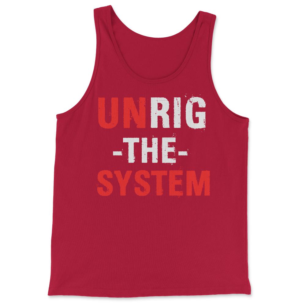 Unrig The System - Tank Top - Red