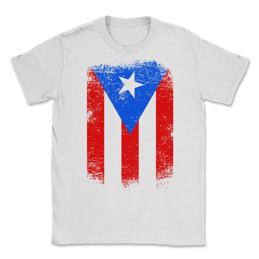 Puerto Rico Flag Puerto Rican Unisex T-Shirt - White
