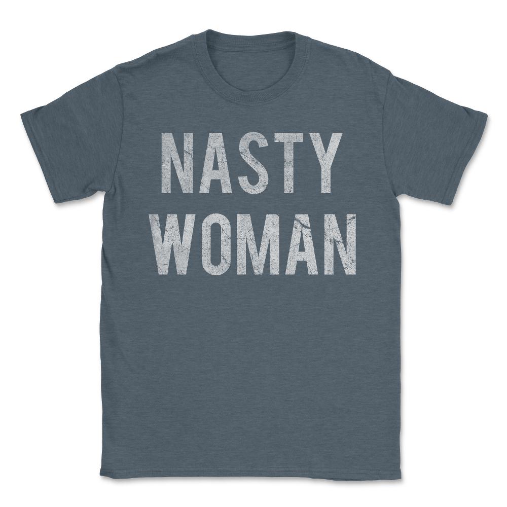 Nasty Woman Retro - Unisex T-Shirt - Dark Grey Heather