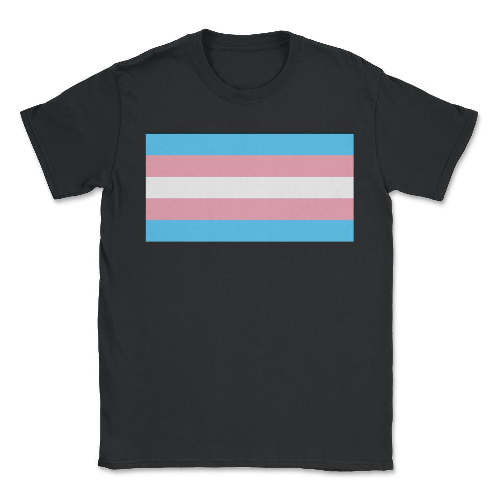 Transgender Pride Flag - Unisex T-Shirt - Black