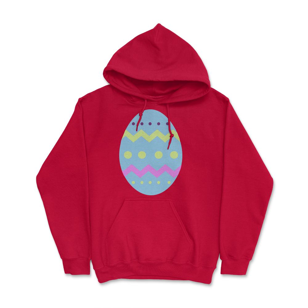 Blue Easter Egg - Hoodie - Red