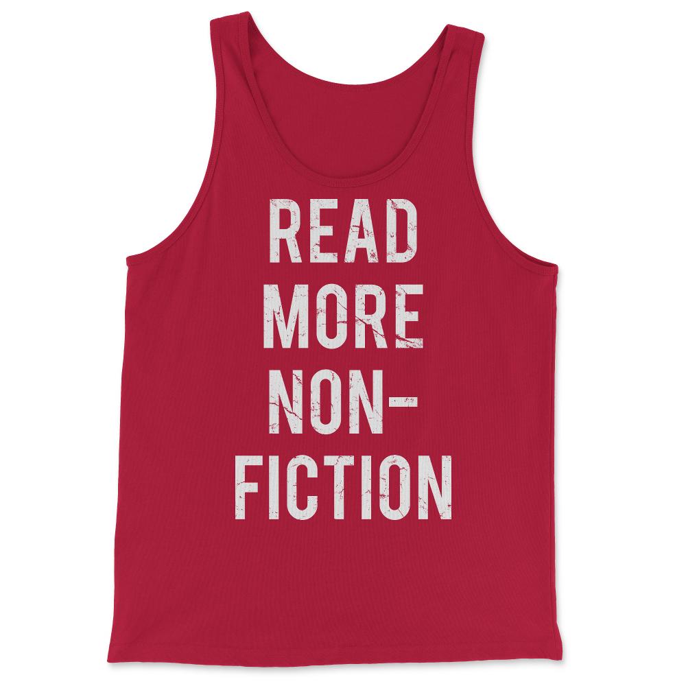 Retro Read More Non-Fiction Books - Tank Top - Red