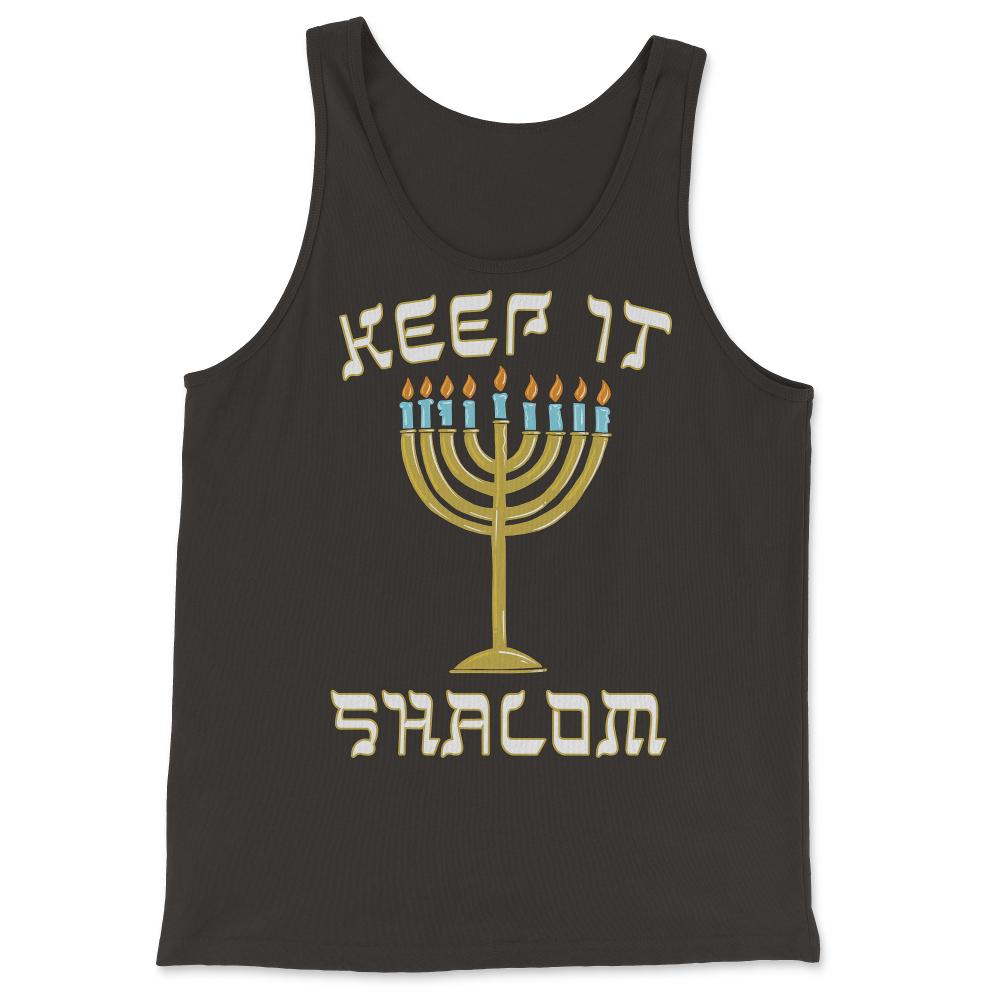 Keep is Shalom Hanukkah Menorah - Tank Top - Black