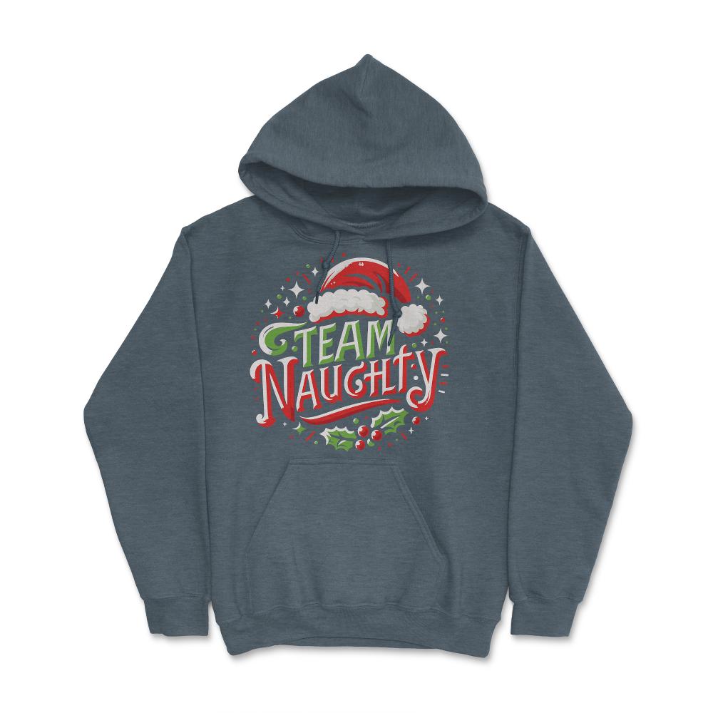 Team Naughty Funny Christmas - Hoodie - Dark Grey Heather