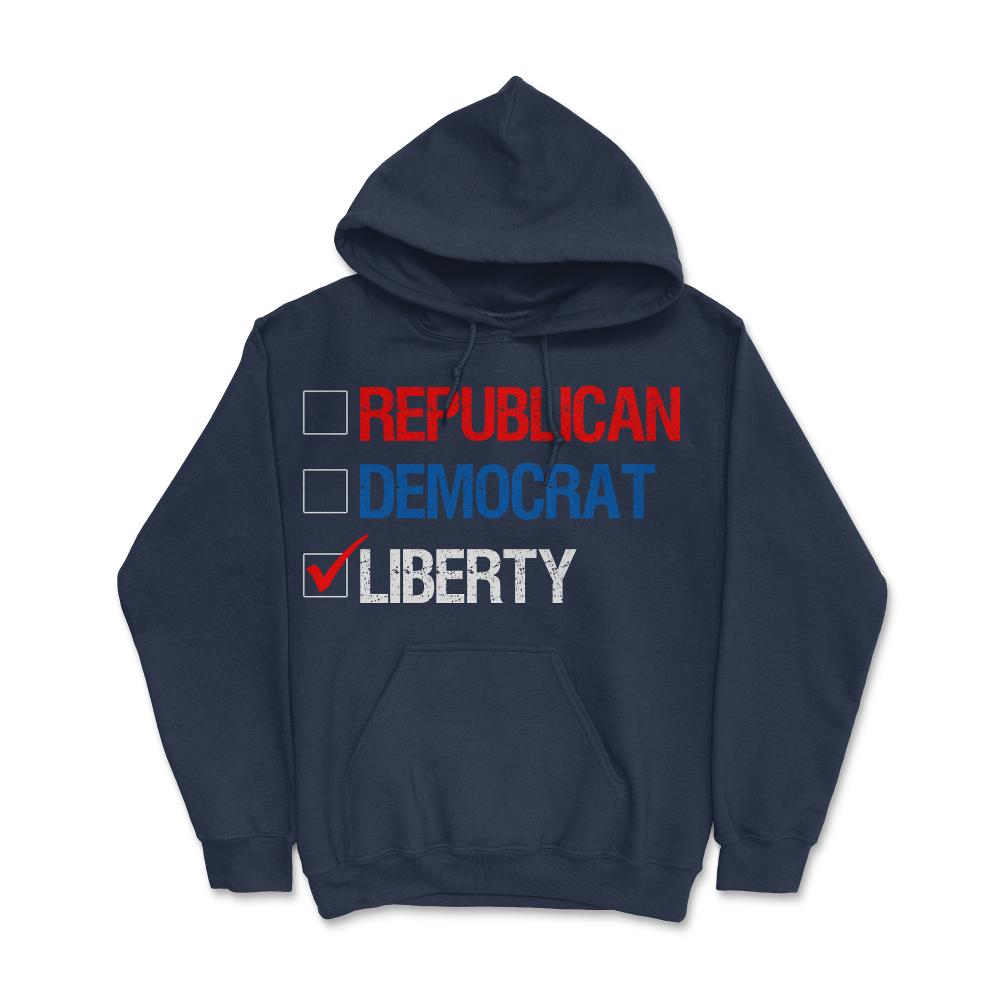 Republican Democrat Liberty Libertarian - Hoodie - Navy