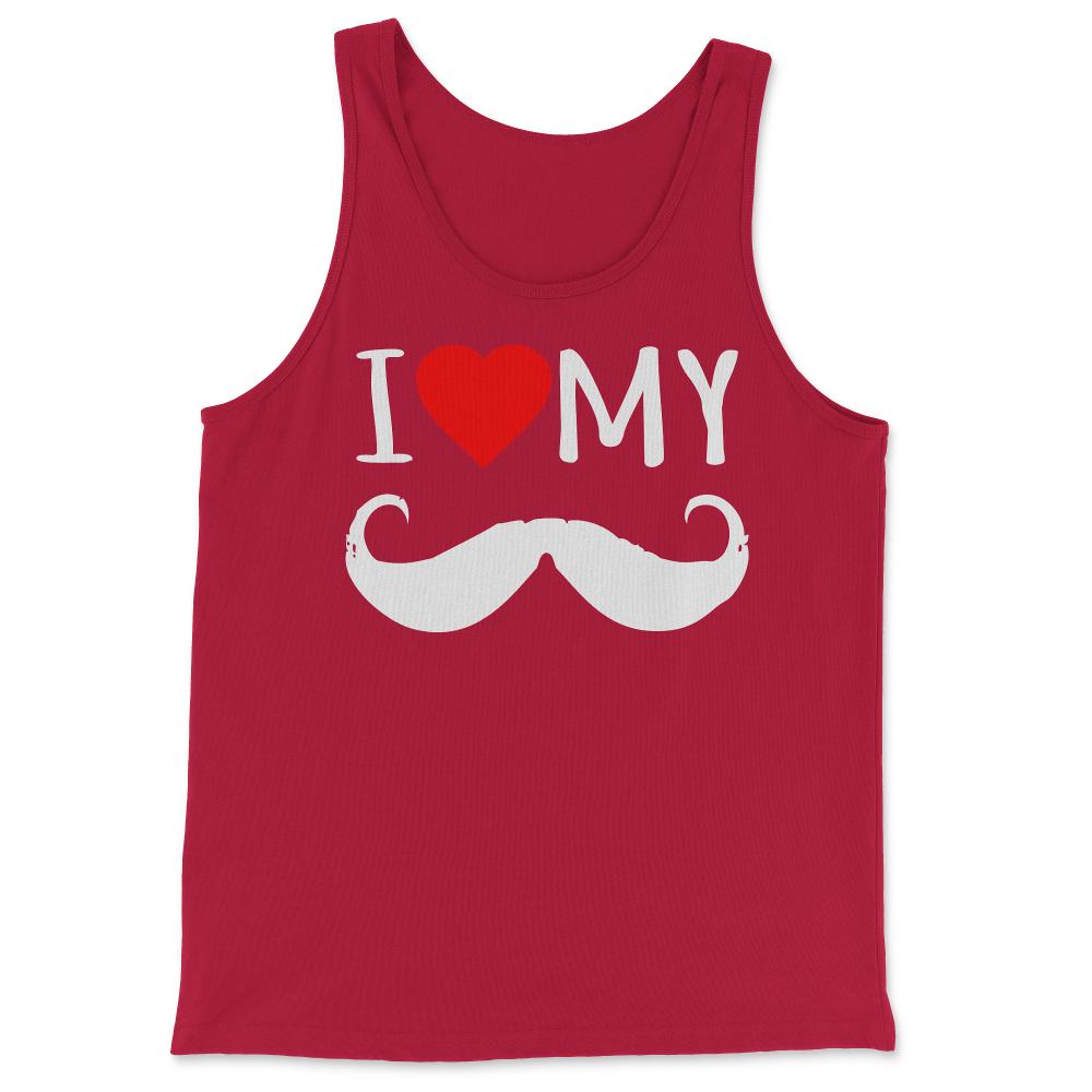 I Love My Moustache - Tank Top - Red