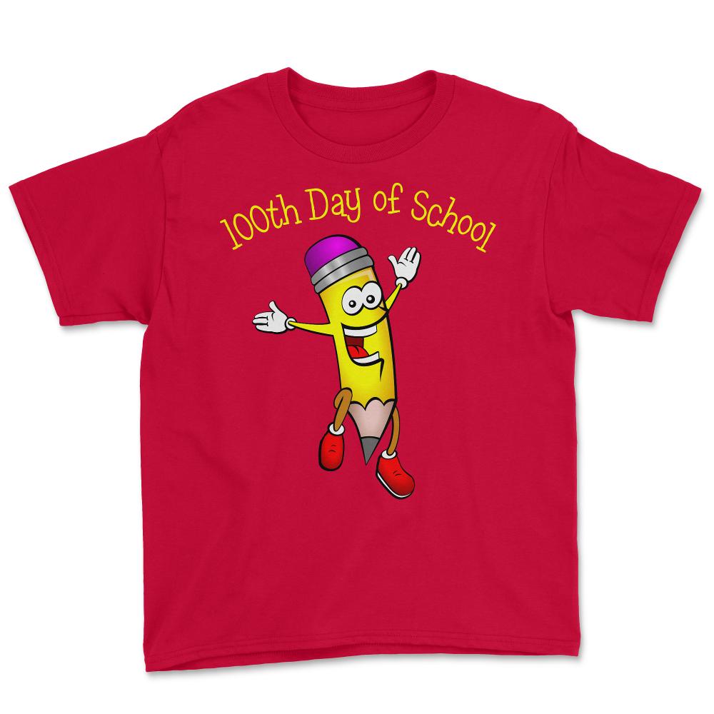 100 Days of School - Youth Tee - Red