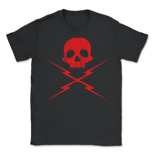 Skull And Bolts Retro - Unisex T-Shirt - Black