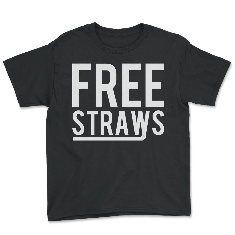 Free Straws Anti-Ban - Youth Tee - Black