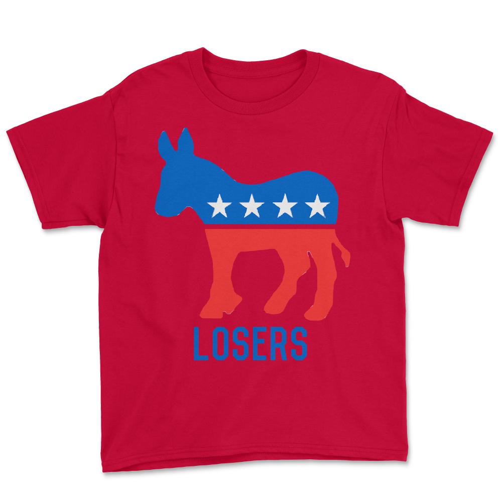 Democrat Donkey Losers - Youth Tee - Red
