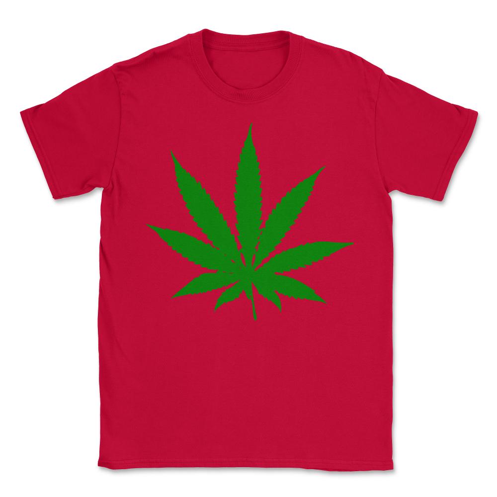Cannabis Leaf - Unisex T-Shirt - Red
