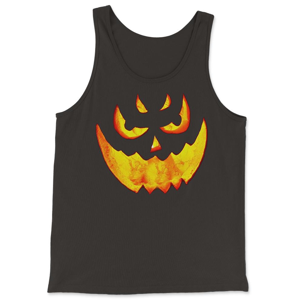 Scary Glowing Pumpkin Halloween Costume - Tank Top - Black