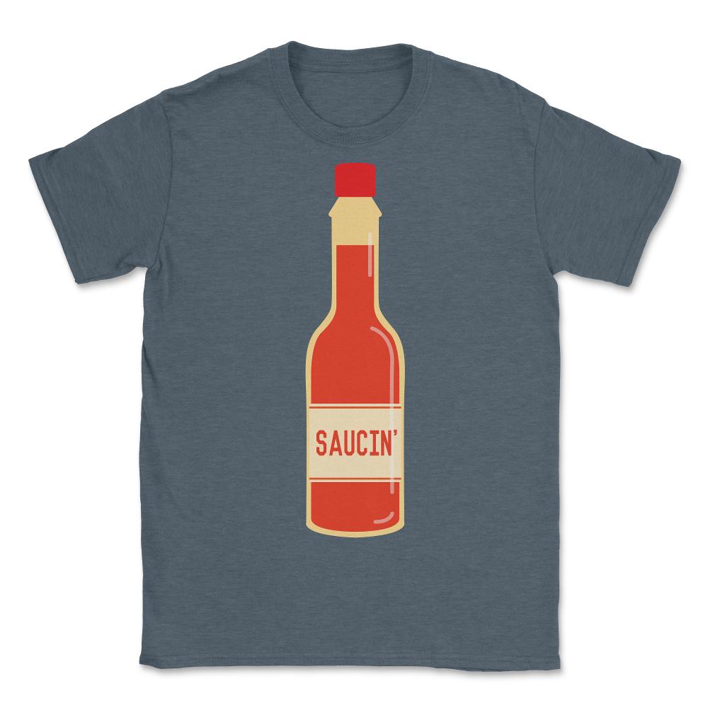 Hot Saucin' - Unisex T-Shirt - Dark Grey Heather