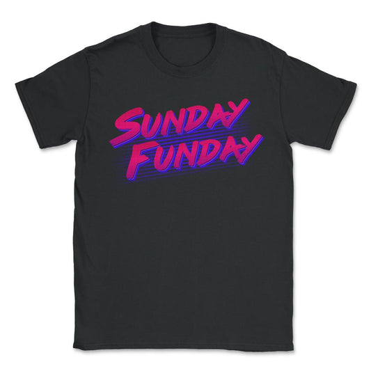 Retro Sunday Funday - Unisex T-Shirt - Black