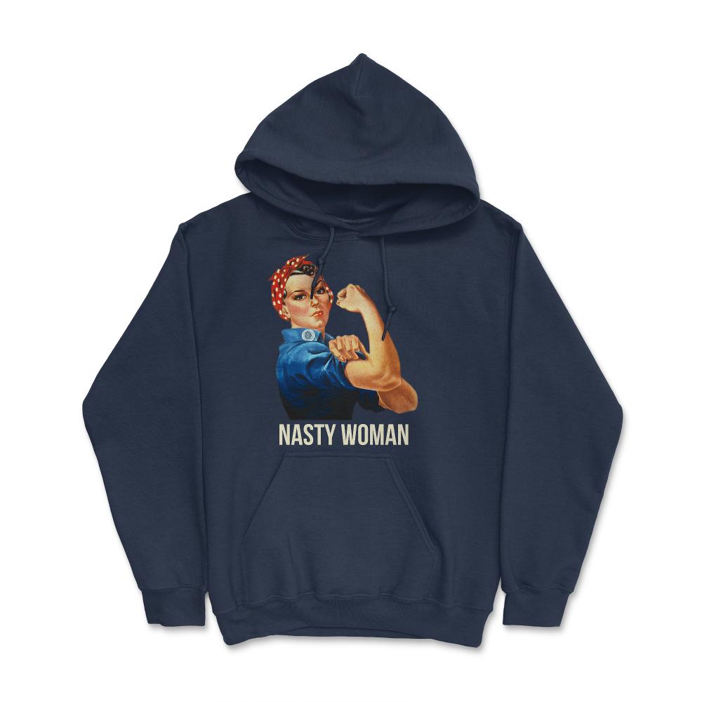 Nasty Woman Rosie the Riveter - Hoodie - Navy