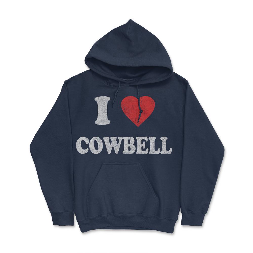I Love Cowbell Retro - Hoodie - Navy