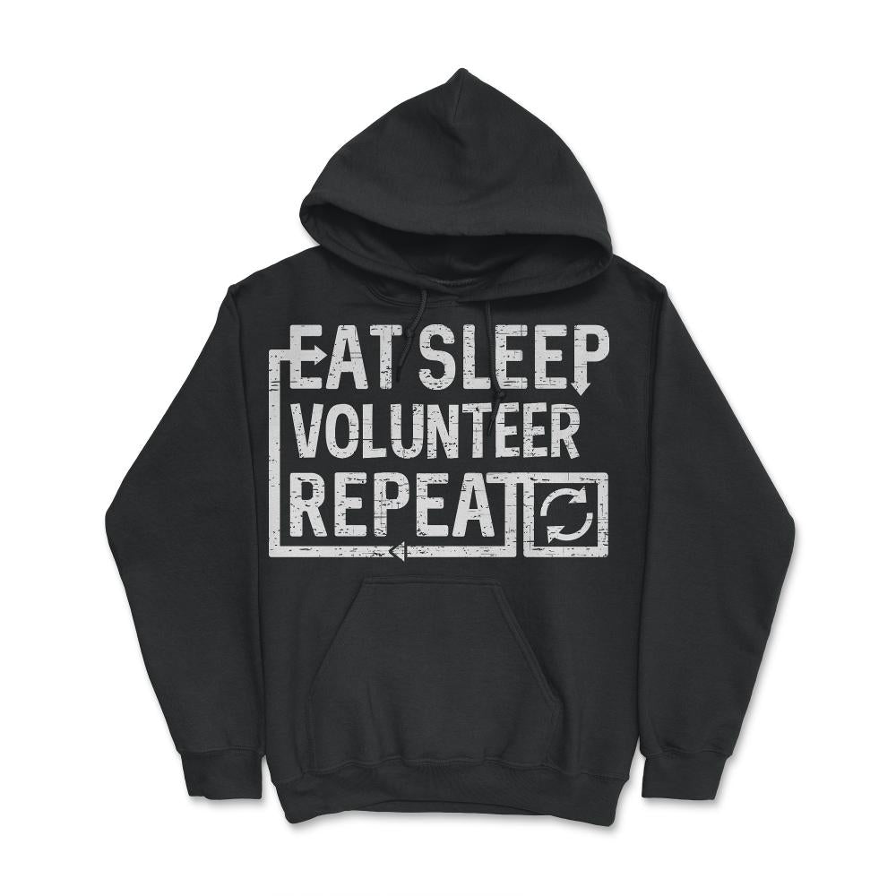 Eat Sleep Volunteer - Hoodie - Black