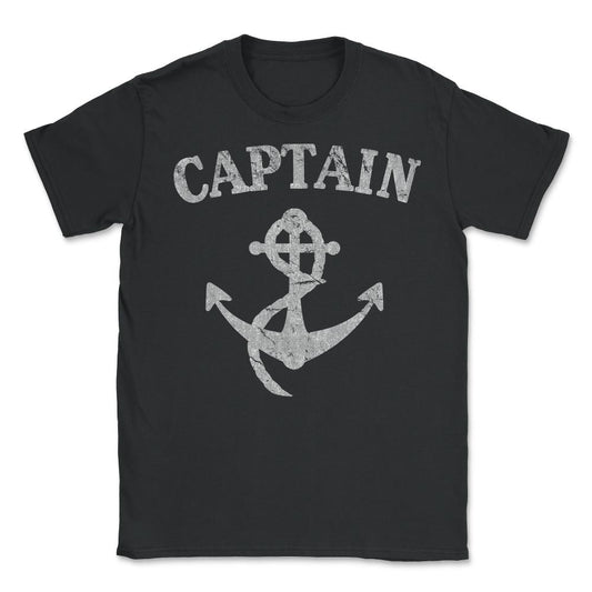 Retro Captain Of The Ship - Unisex T-Shirt - Black