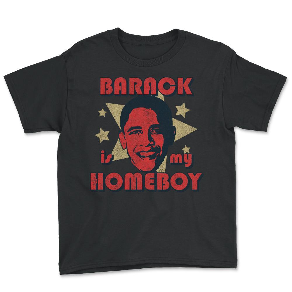 Barack Is My Homeboy Retro - Youth Tee - Black