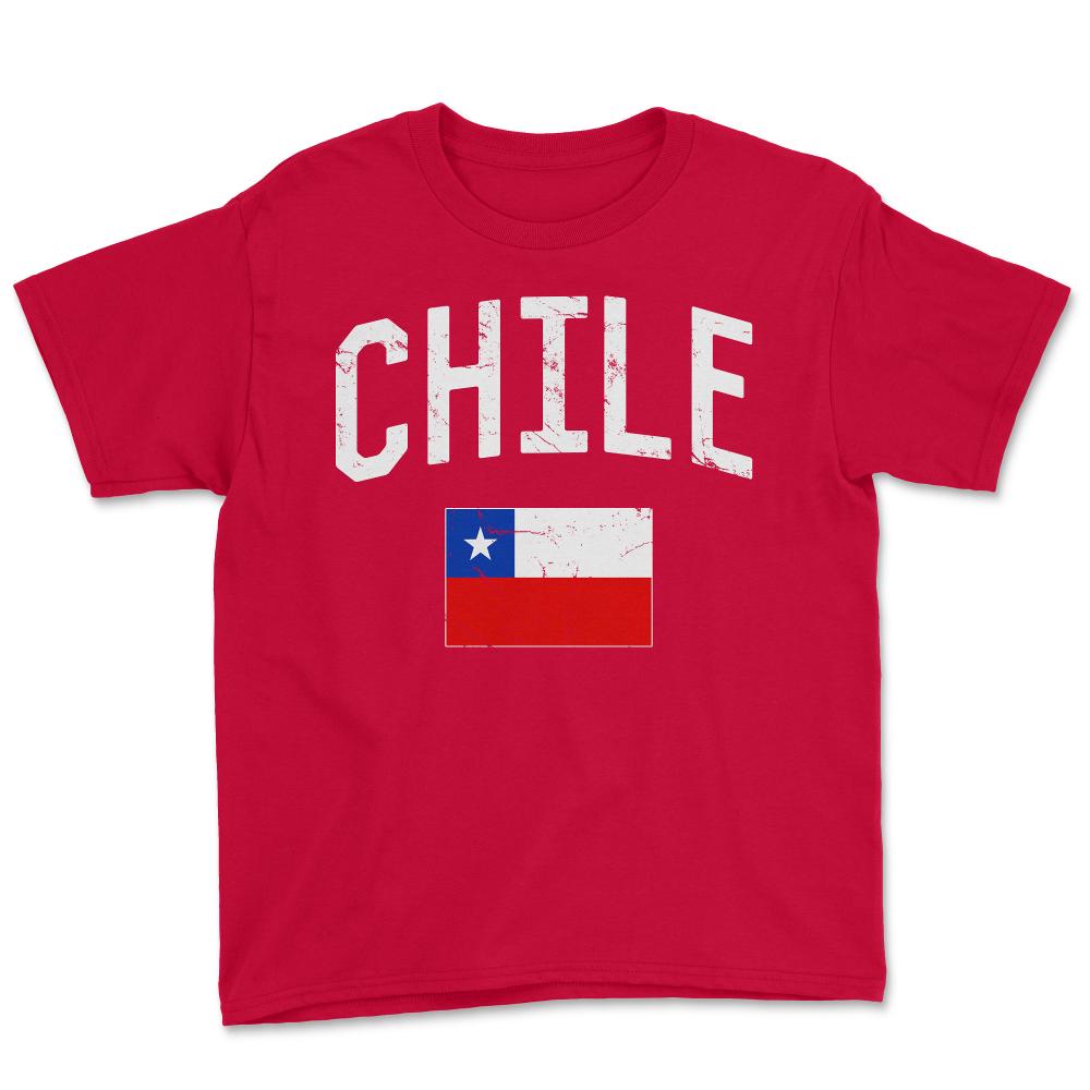 Chile Flag - Youth Tee - Red
