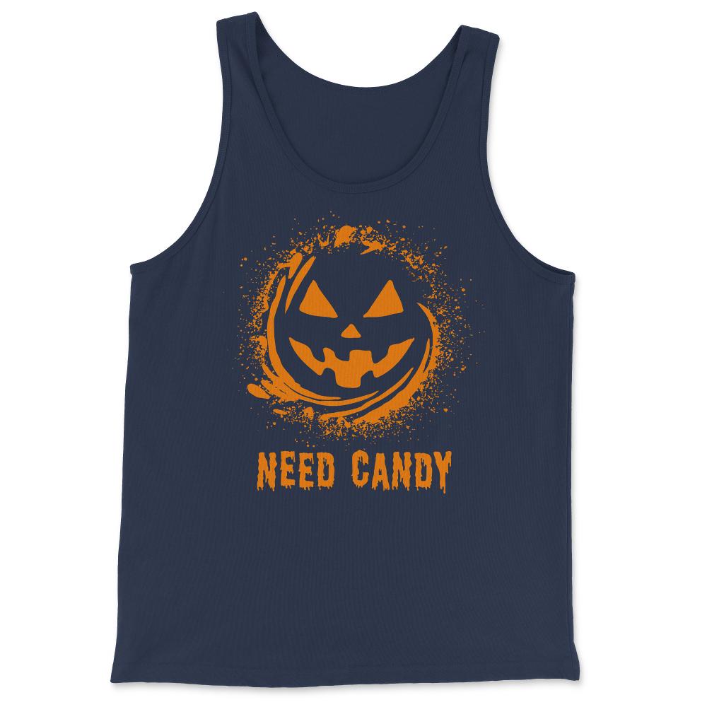 Need Candy Halloween Pumpkin Trick-Or-Treating - Tank Top - Navy