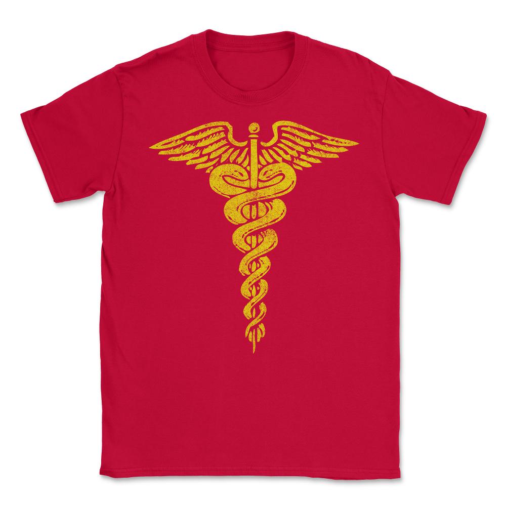 Retro Caduceus - Unisex T-Shirt - Red
