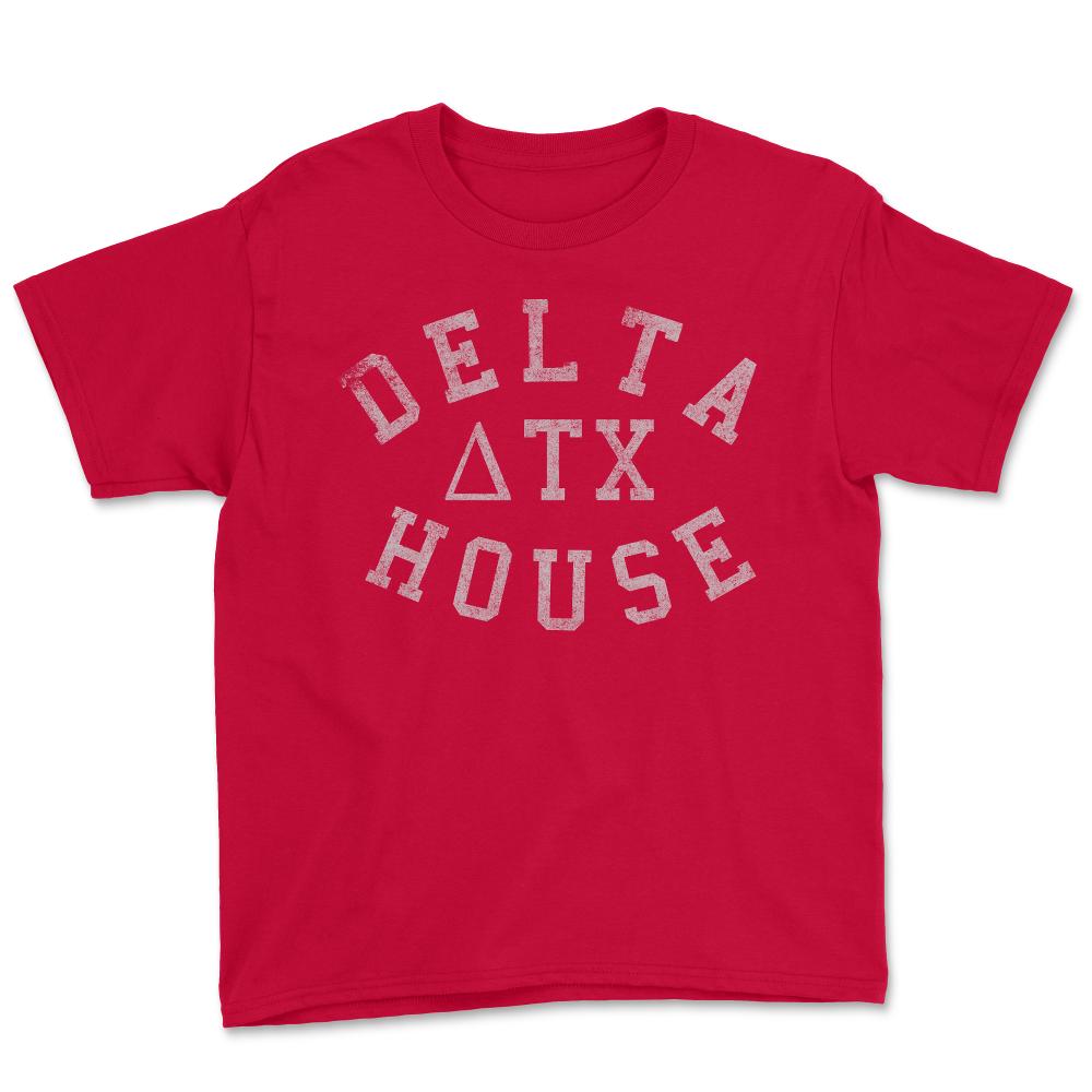Delta House Retro - Youth Tee - Red