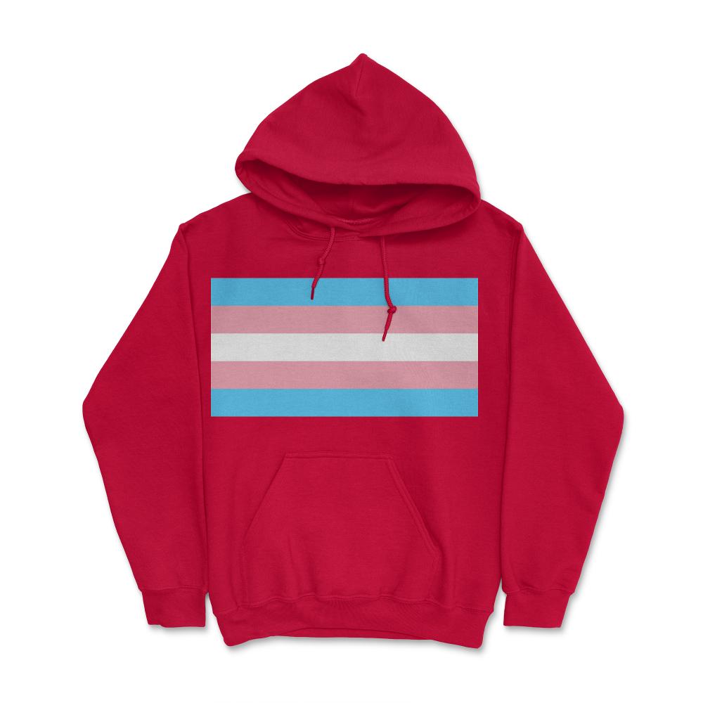 Transgender Pride Flag - Hoodie - Red